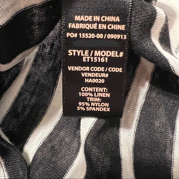 Ella Moss (EUC) Top 100% Linen with Mesh at the top Size M - Picture 8 of 9